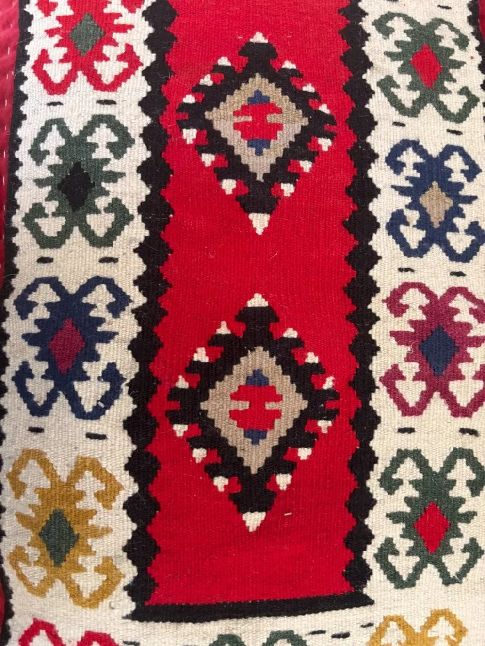 Turkish handwoven red Kilim 31
